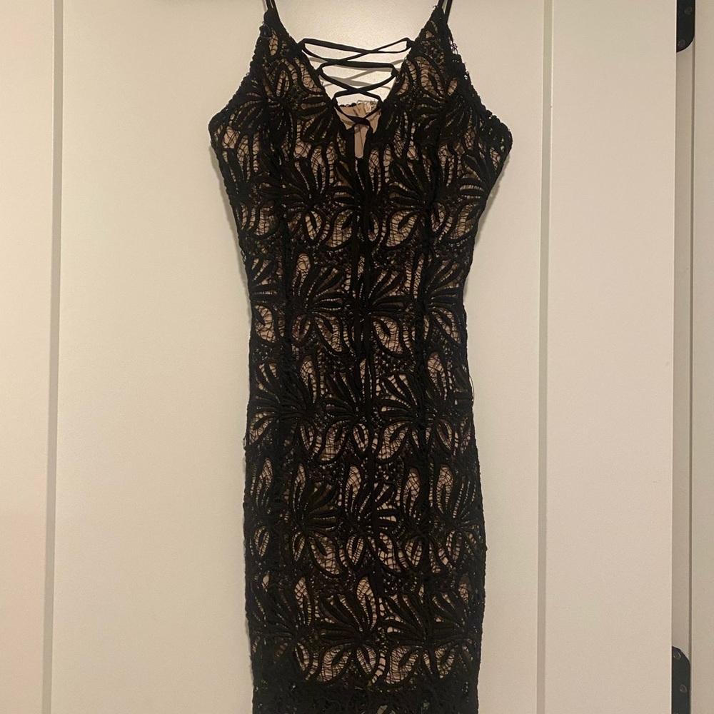 J.O.A Los Angeles black and tan dress.